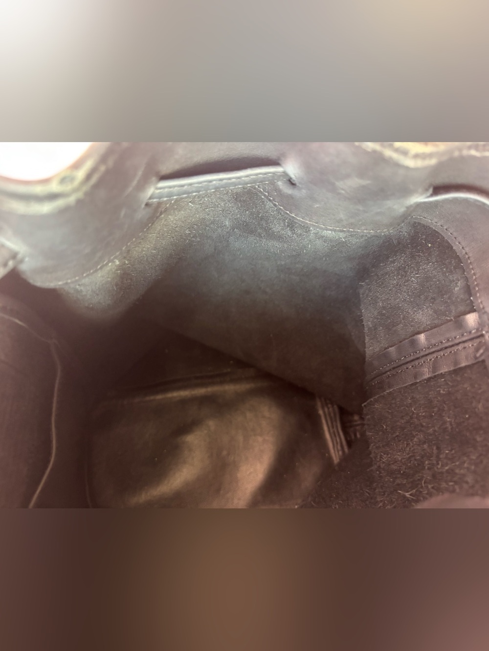 Vintage Coach Purse 9165 Legacy Black Leather Drawstring Bucket - Picture 8 of 13